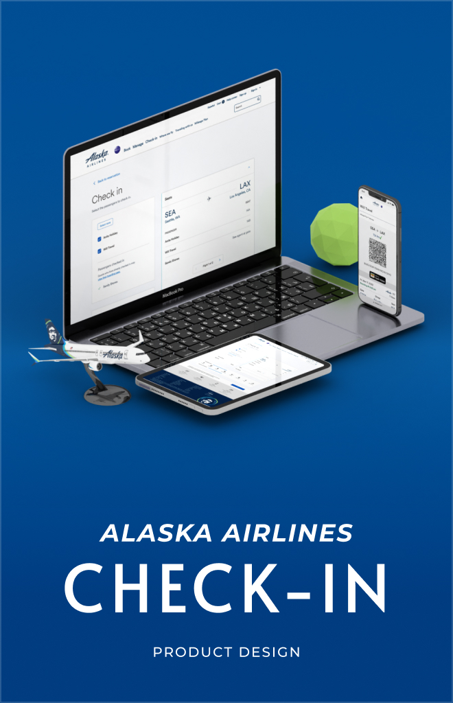Project: Alaska Airlines Check-in responsive web redesign.